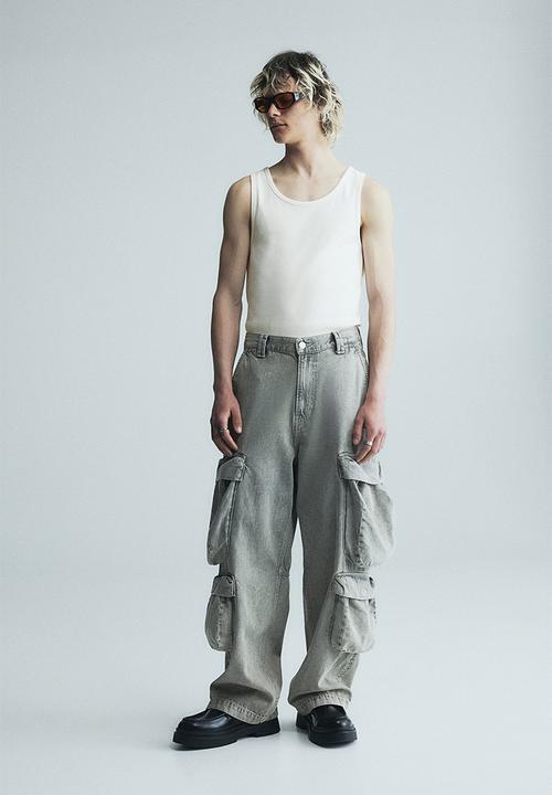 H&M - Slim fit ribbed vest top - white