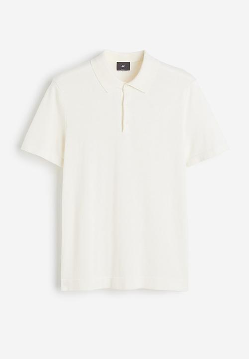 H&M - Slim fit polo shirt - white