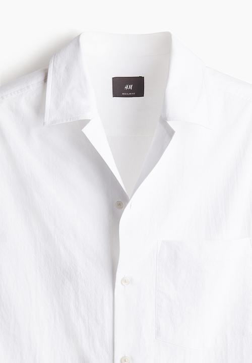 H&M - Regular fit resort shirt - white