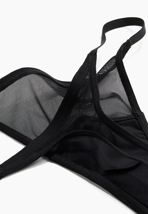 H&M - 2-Pack tanga thong briefs - black