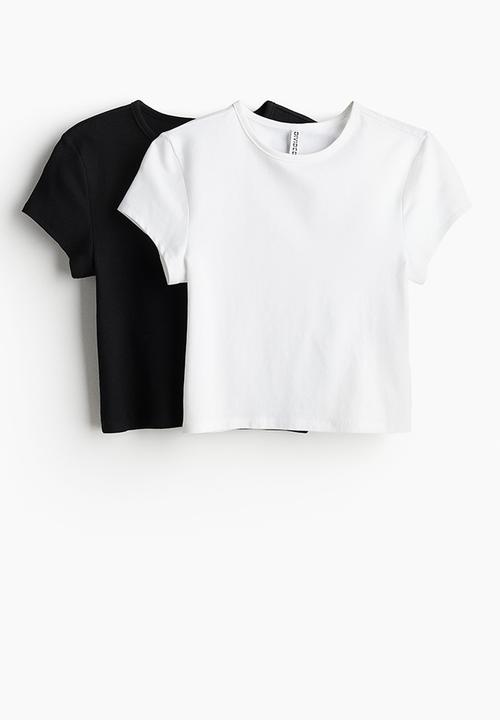 2-Pack T-shirts - white & black - 1212805001