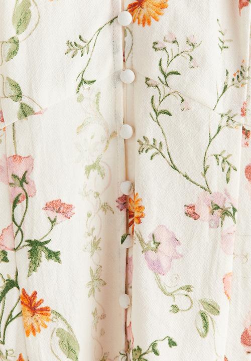 H&M - Button-front dress - White Floral
