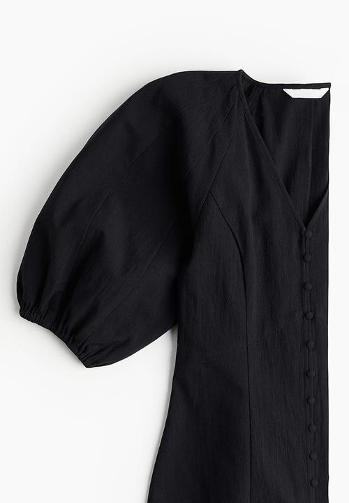 H&M - Button-front dress - black
