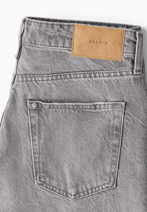H&M - Baggy low denim shorts - grey