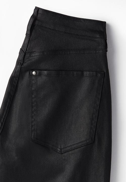 H&M - Curvy fit slim high jeans - black