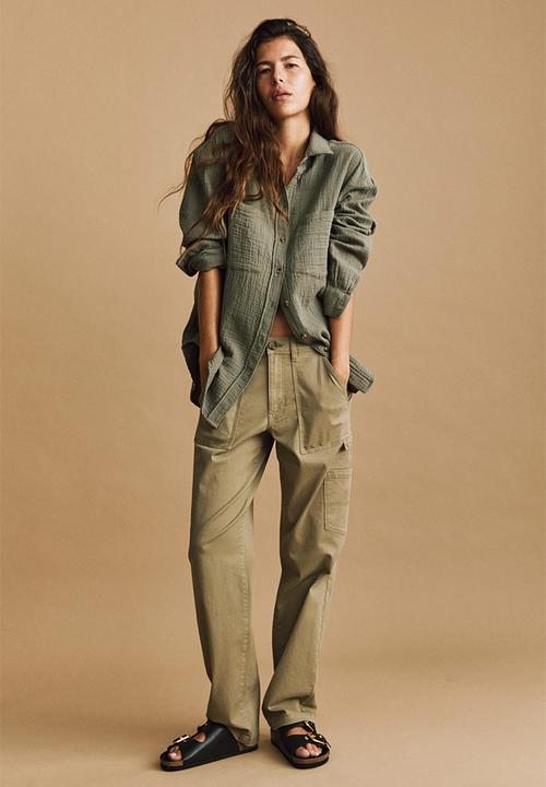 H&M - Cotton shirt - khaki green