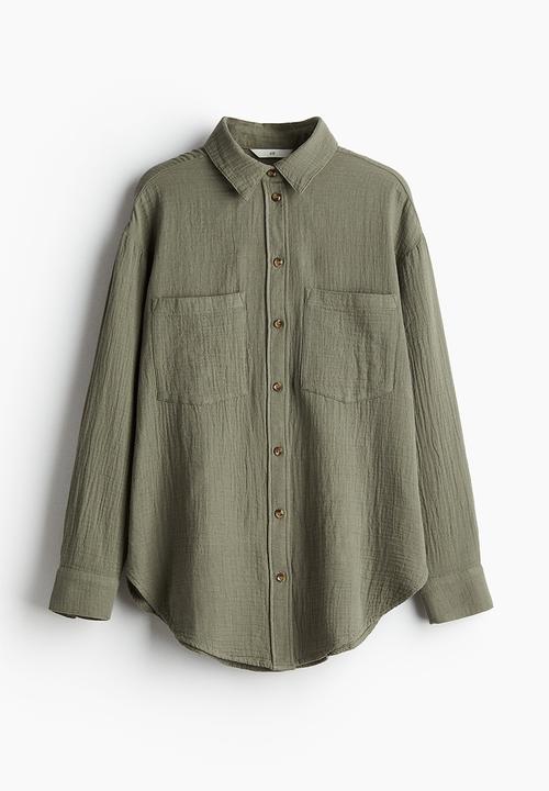 H&M - Cotton shirt - khaki green