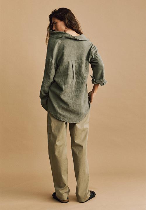 H&M - Cotton shirt - khaki green