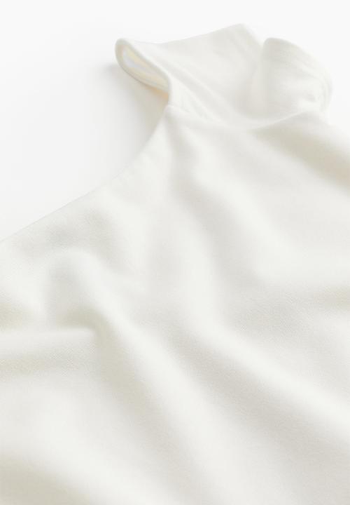 H&M - Off-the-shoulder jersey dress - cream
