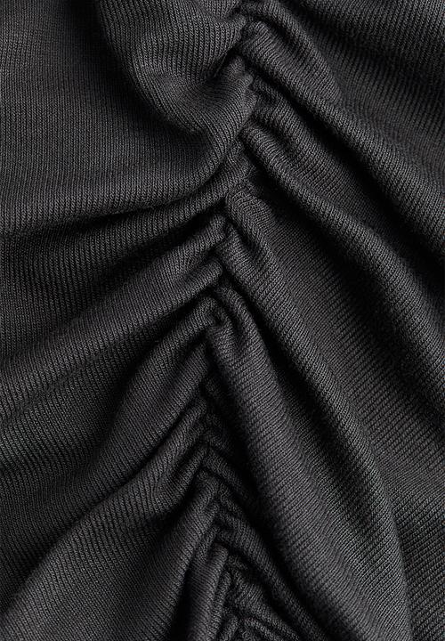 H&M - Gathered cap-sleeved top - grey