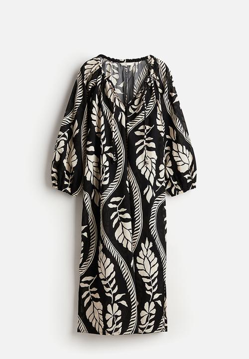 H&M - Cotton dress - black patterned