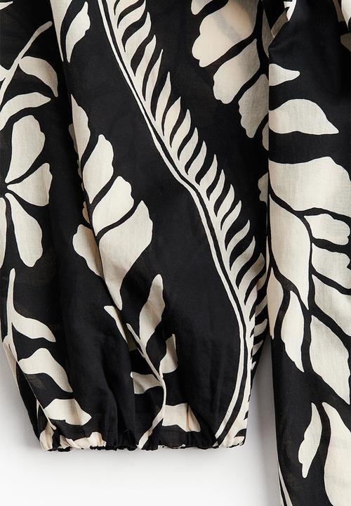 H&M - Cotton dress - black patterned