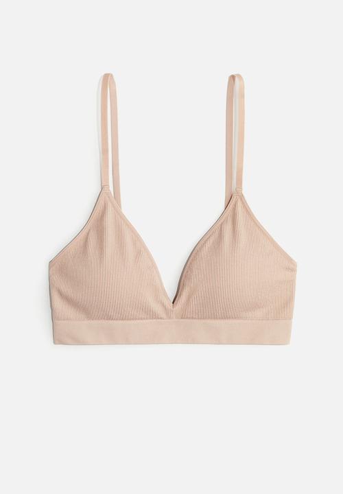 H&M - Seamless padded soft bra - beige