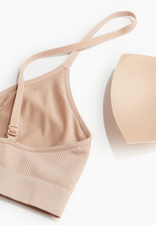 H&M - Seamless padded soft bra - beige