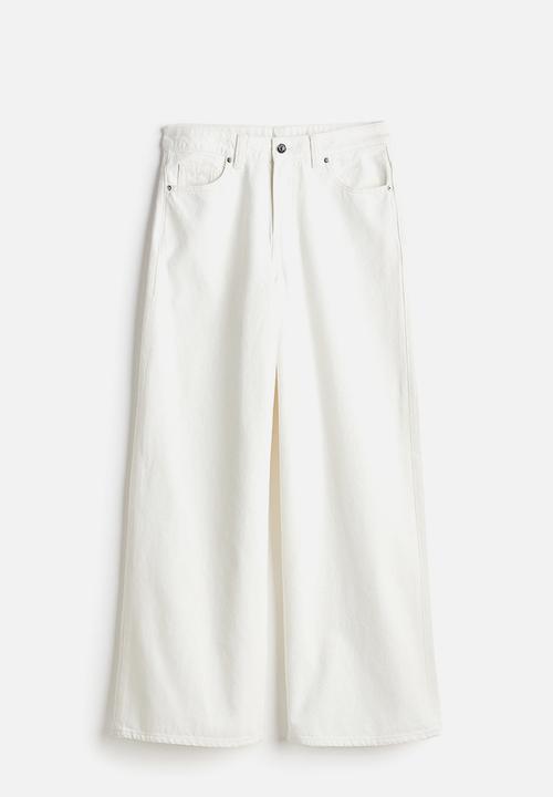 H&M - Baggy regular jeans - cream 