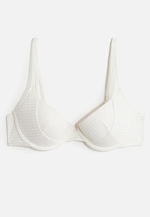 H&M - Push up bikini top - white