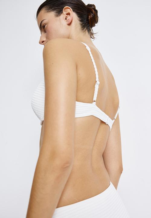 H&M - Push up bikini top - white