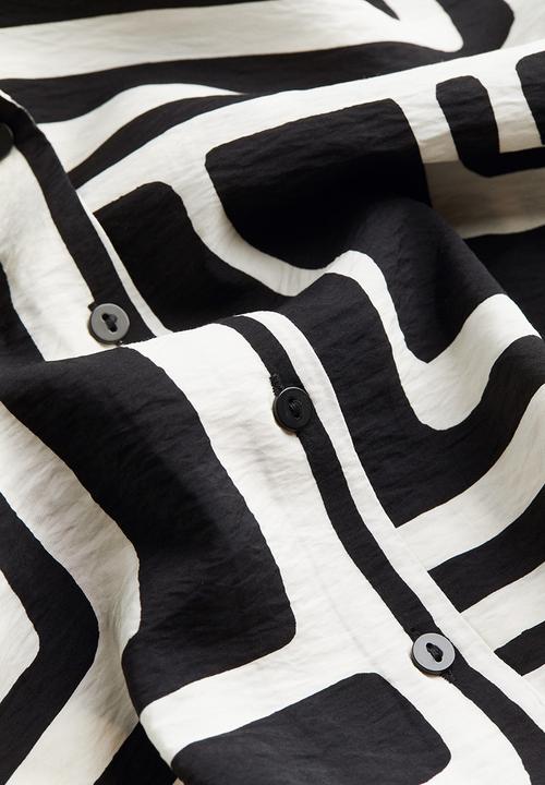 H&M - Resort shirt - Black Patterned