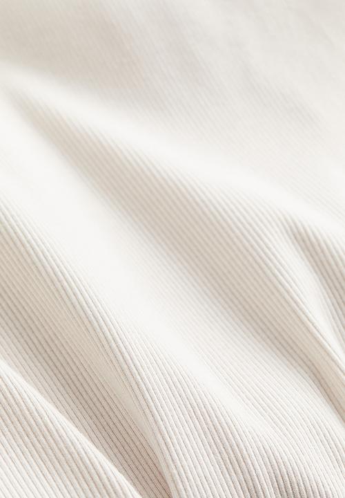 H&M - Ribbed bodycon dress - beige