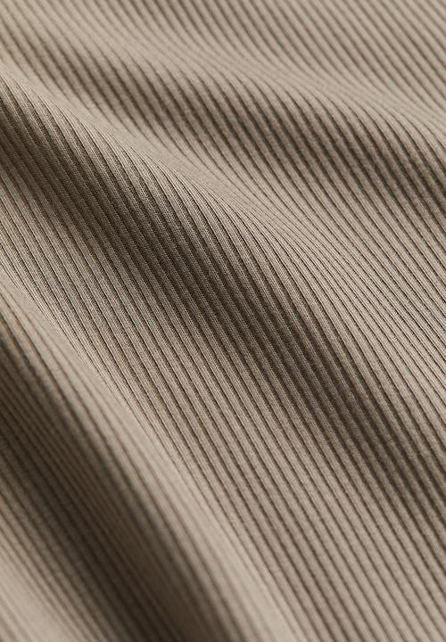 H&M - Ribbed maxi dress - beige & grey