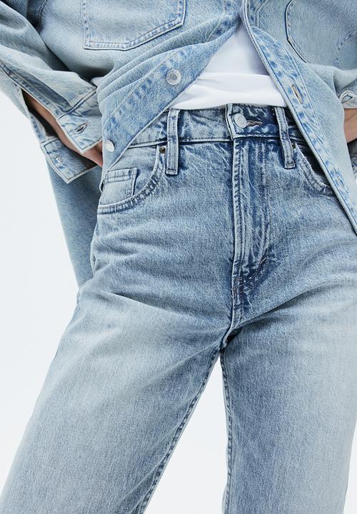 H&M - Slim straight high jeans - blue