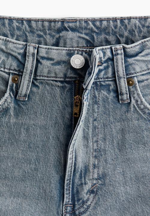 H&M - Slim straight high jeans - blue