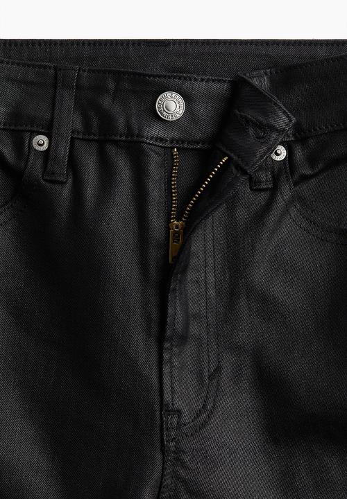 H&M - Slim straight high jeans - black