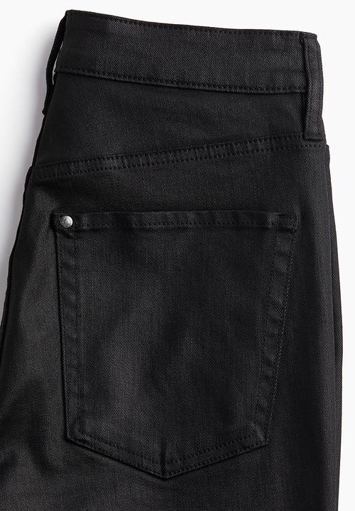 H&M - Slim straight high jeans - black