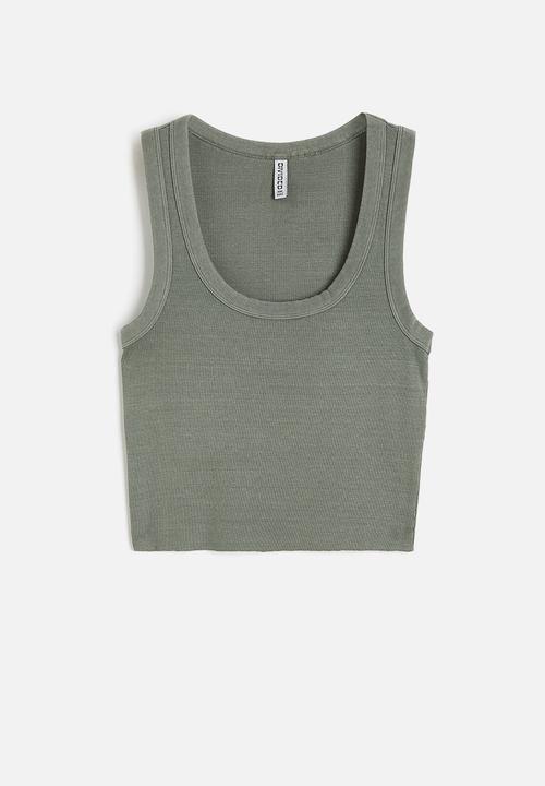 H&M - Short vest top - green