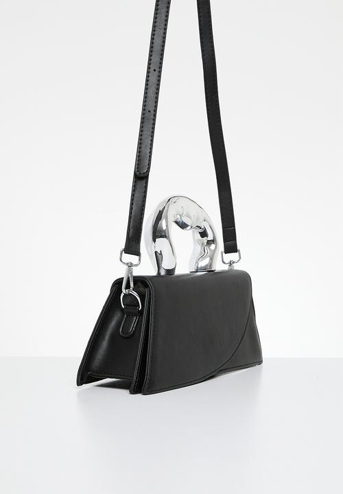 Superbalist - Metal handle crossbody bag - black