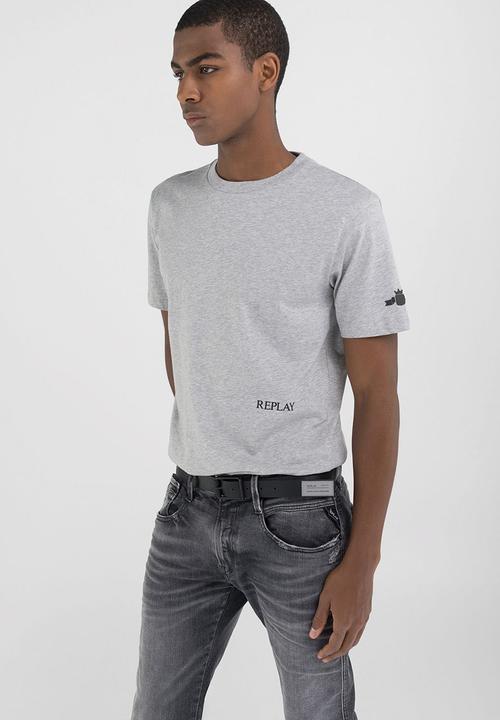 Replay - T-Shirt Regular - Light Grey Melange