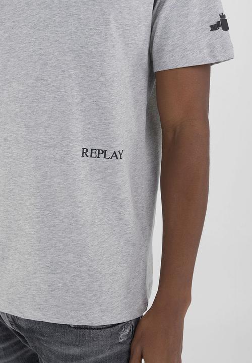 Replay - T-Shirt Regular - Light Grey Melange