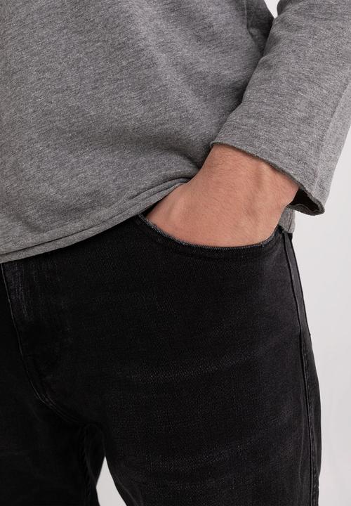 Replay - T-Shirt Manica Lunga Regular - Dark Grey Melange
