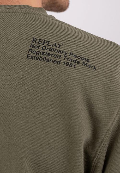Replay - Felpa Regular - Light Military