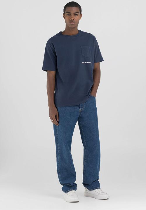 Replay - T-Shirt Relaxed - Blue Denim