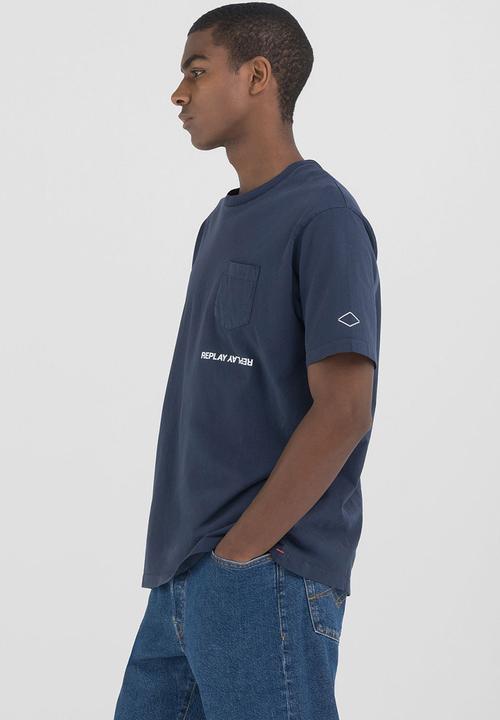 Replay - T-Shirt Relaxed - Blue Denim