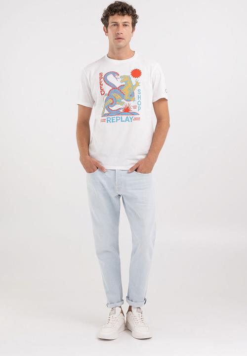 Replay - T-Shirt Regular - Natural White