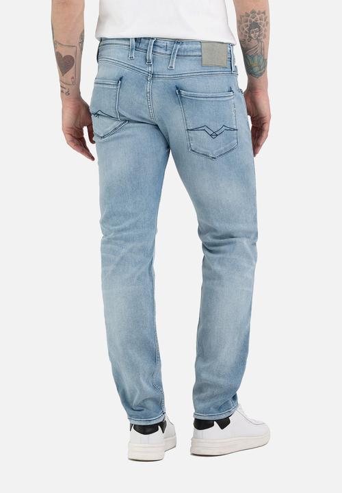Replay - Anbass Pantalone Slim - Light Blue