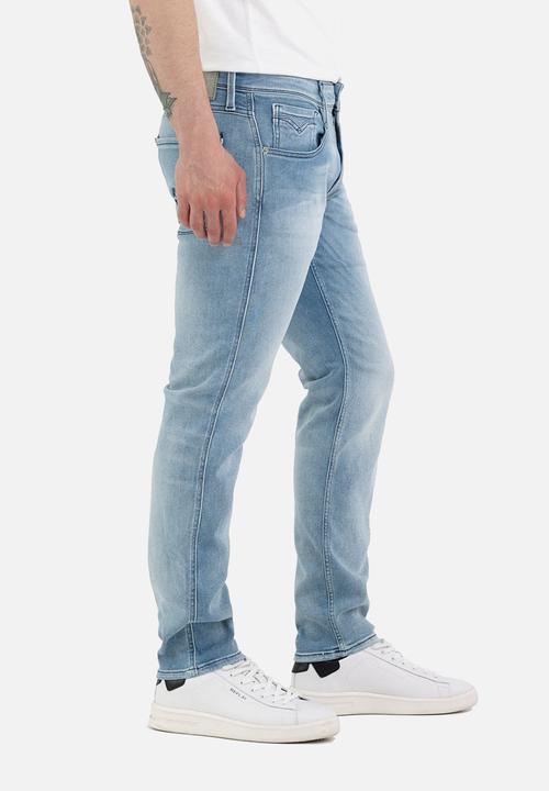 Replay - Anbass Pantalone Slim - Light Blue