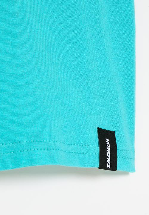 Salomon - Core logo short sleeve tee b - peacock blue