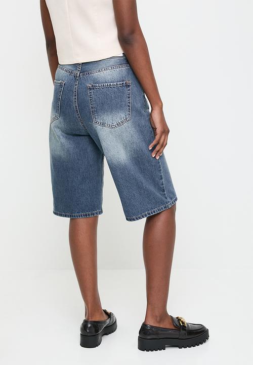 Superbalist - Denim Bermuda - med blue wash