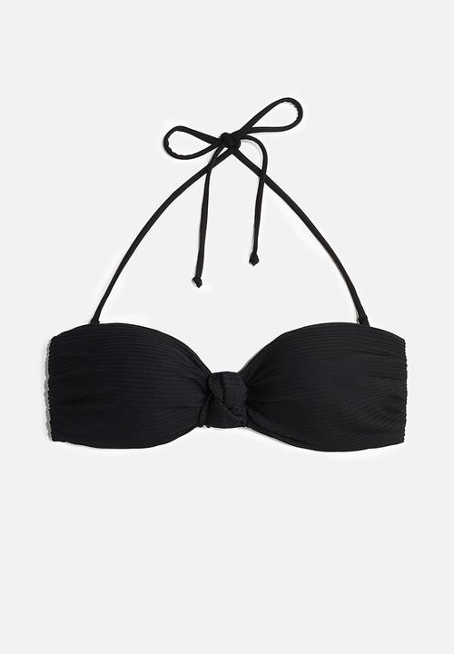 H&M - Padded bandeau bikini top - black