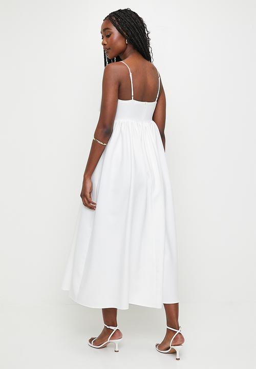 MILLA - Bow Detail Midi Dress - white