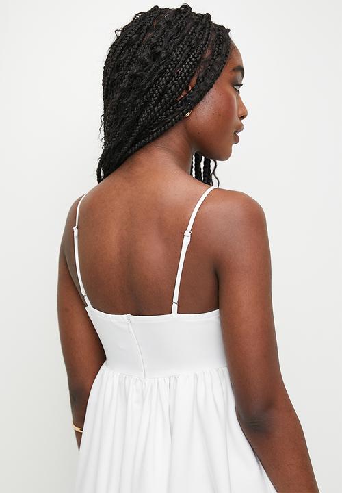 MILLA - Bow Detail Midi Dress - white