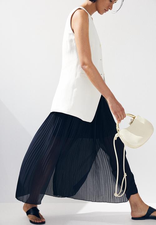H&M - Pleated chiffon skirt - blue