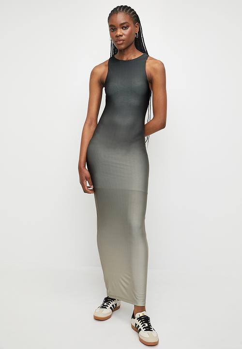 Superbalist - Racer Neck knit column maxi dress - Cafe Latte Ombre