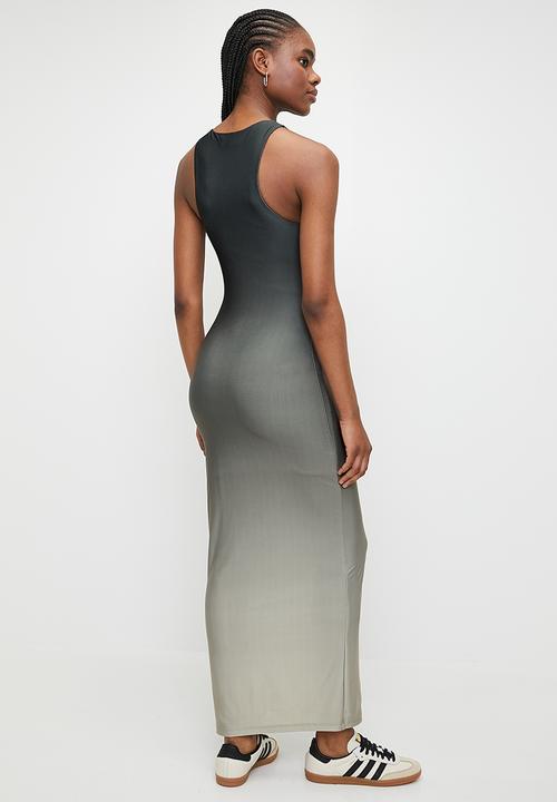 Superbalist - Racer Neck knit column maxi dress - Cafe Latte Ombre