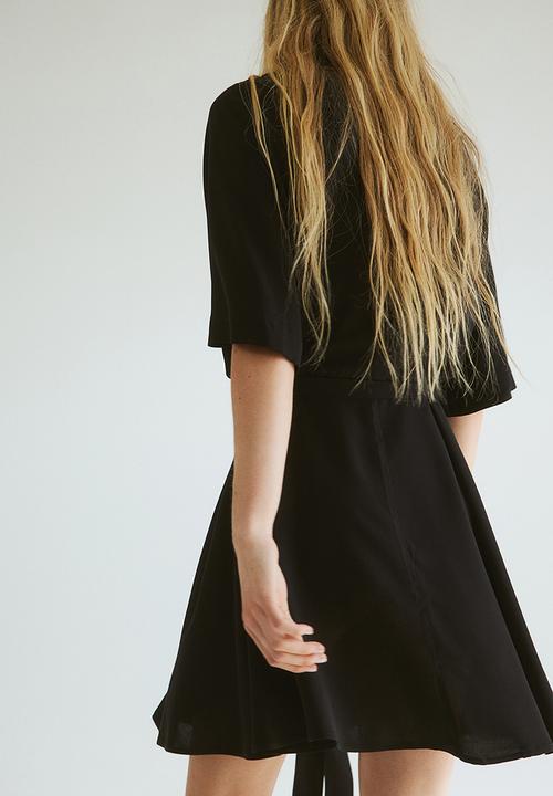 H&M - Tie-belt shirt dress - black