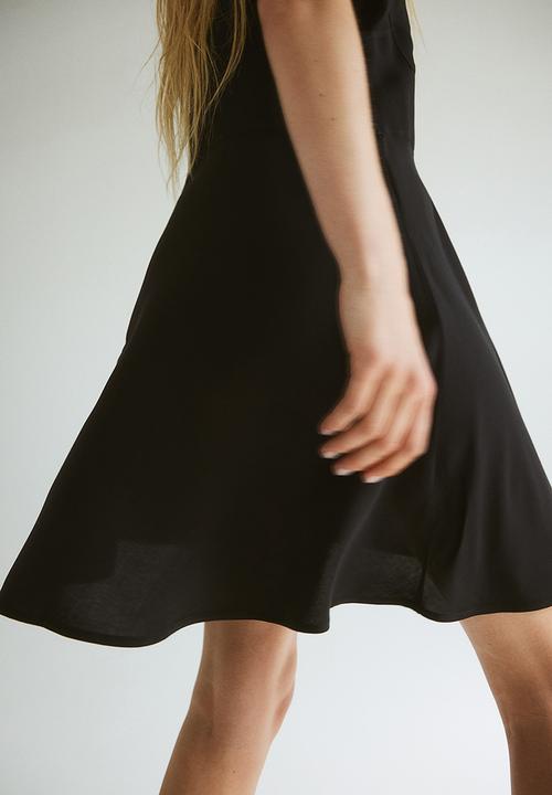 H&M - Tie-belt shirt dress - black