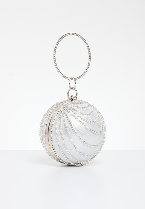 MILLA - Silver moon glow clutch bag - silver